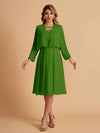 Elegant A-line Chiffon Jewel Lace Short Mother of the Brides Dresses Uk and Jacket