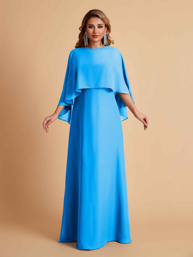 Elegant Chiffon Bat Sleeves A-line Mother of the Brides Dresses UK Online