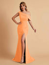 Elegant Chiffon Off The Shoulder Asymmetric Mermaid Mother of the Brides Dresses UK
