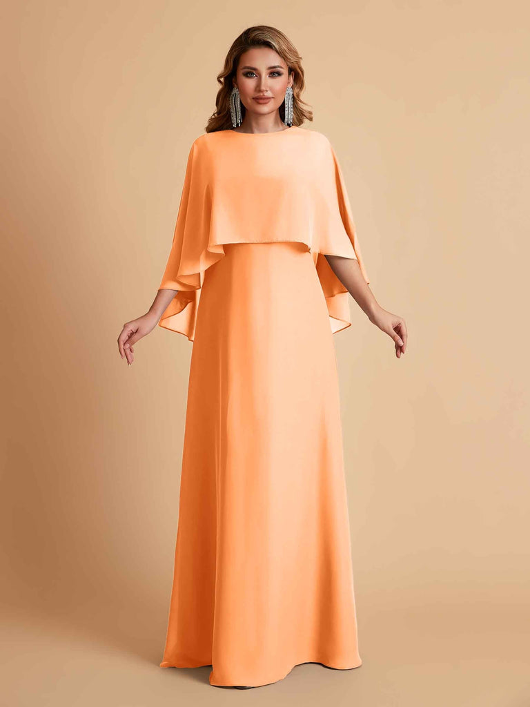 Elegant Chiffon Bat Sleeves A-line Mother of the Brides Dresses UK Online