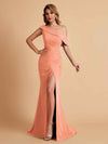 Elegant Chiffon Off The Shoulder Asymmetric Mermaid Mother of the Brides Dresses UK