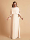 Elegant Chiffon Bat Sleeves A-line Mother of the Brides Dresses UK Online