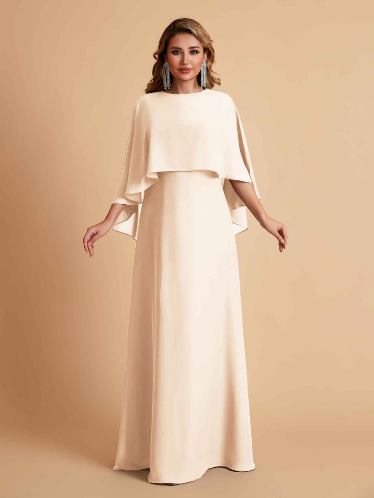 Elegant Chiffon Bat Sleeves A-line Mother of the Brides Dresses UK Online