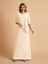 Elegant A-line Chiffon V-neck Mother of the Brides Dresses and Jacket