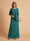 Elegant A-line Chiffon V-neck Mother of the Brides Dresses and Jacket