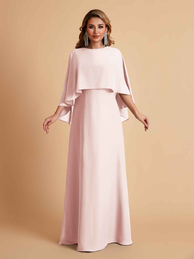 Elegant Chiffon Bat Sleeves A-line Mother of the Brides Dresses UK Online