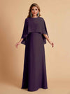 Elegant Chiffon Bat Sleeves A-line Mother of the Brides Dresses UK Online