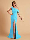 Elegant Chiffon Off The Shoulder Asymmetric Mermaid Mother of the Brides Dresses UK