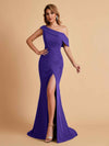 Elegant Chiffon Off The Shoulder Asymmetric Mermaid Mother of the Brides Dresses UK