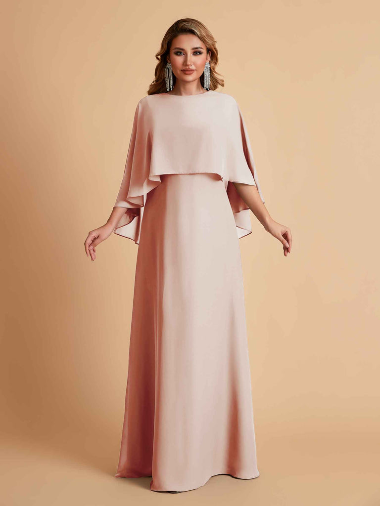 Elegant Chiffon Bat Sleeves A-line Mother of the Brides Dresses UK Online