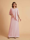 Elegant A-line Chiffon V-neck Mother of the Brides Dresses and Jacket