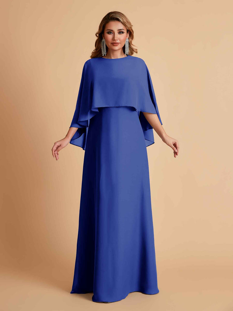 Elegant Chiffon Bat Sleeves A-line Mother of the Brides Dresses UK Online