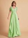Chiffon Short Sleeves V-neck Lace Mother of the Brides Dresses UK