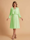 Elegant A-line Chiffon Jewel Lace Short Mother of the Brides Dresses Uk and Jacket