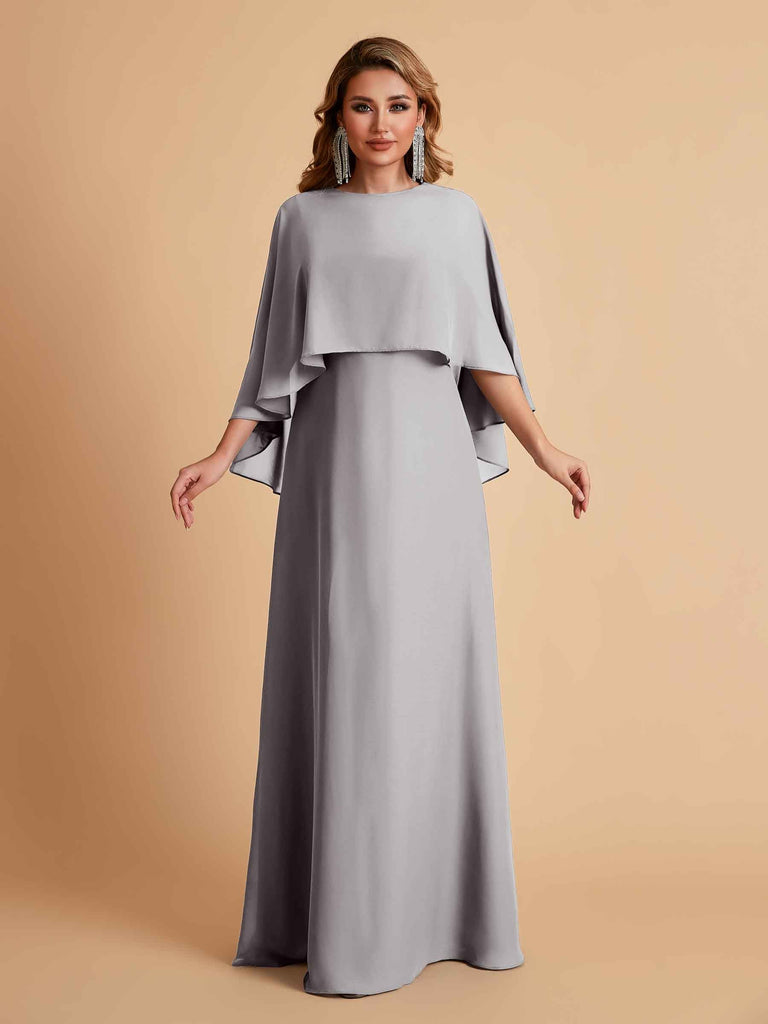 Elegant Chiffon Bat Sleeves A-line Mother of the Brides Dresses UK Online