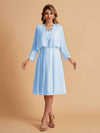 Elegant A-line Chiffon Jewel Lace Short Mother of the Brides Dresses Uk and Jacket