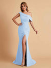 Elegant Chiffon Off The Shoulder Asymmetric Mermaid Mother of the Brides Dresses UK