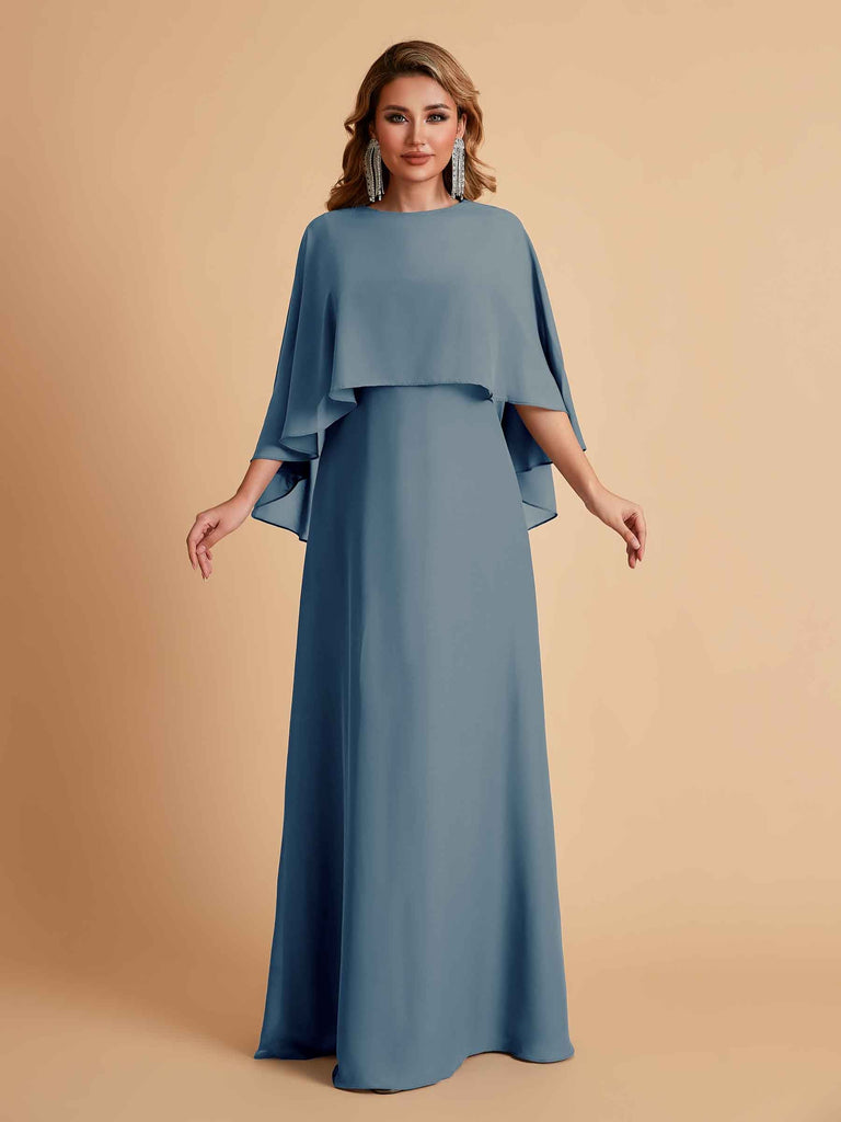 Elegant Chiffon Bat Sleeves A-line Mother of the Brides Dresses UK Online