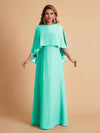 Elegant Chiffon Bat Sleeves A-line Mother of the Brides Dresses UK Online