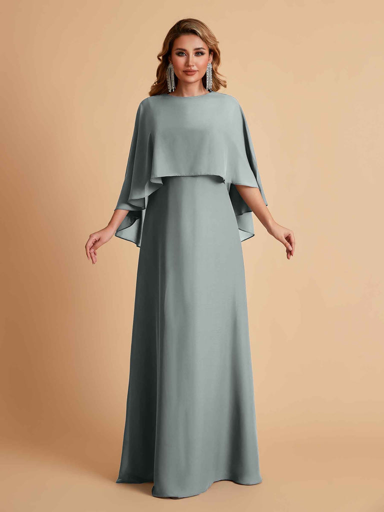 Elegant Chiffon Bat Sleeves A-line Mother of the Brides Dresses UK Online