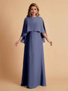 Elegant Chiffon Bat Sleeves A-line Mother of the Brides Dresses UK Online
