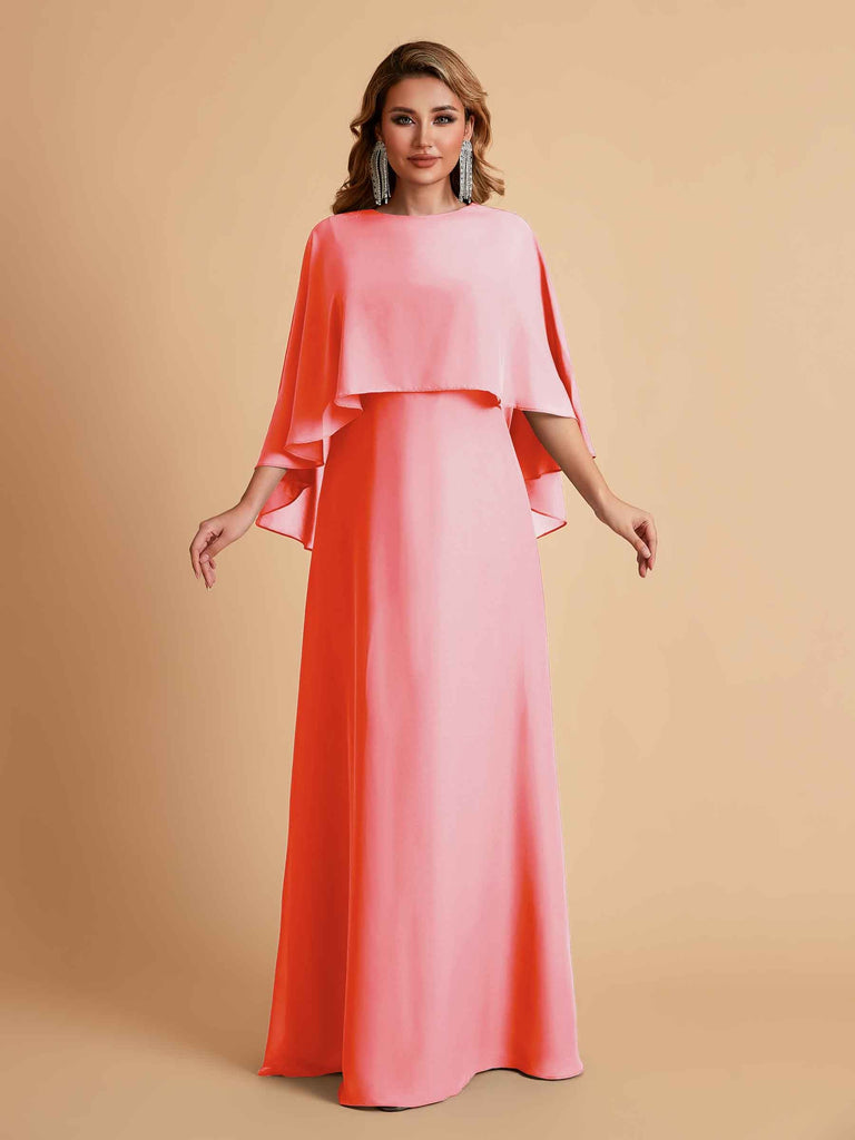 Elegant Chiffon Bat Sleeves A-line Mother of the Brides Dresses UK Online