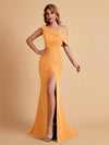 Elegant Chiffon Off The Shoulder Asymmetric Mermaid Mother of the Brides Dresses UK