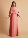 Elegant Chiffon Bat Sleeves A-line Mother of the Brides Dresses UK Online