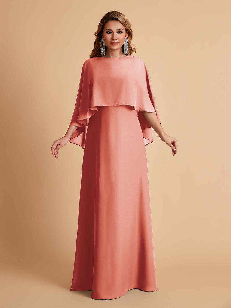 Elegant Chiffon Bat Sleeves A-line Mother of the Brides Dresses UK Online