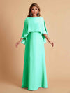 Elegant Chiffon Bat Sleeves A-line Mother of the Brides Dresses UK Online