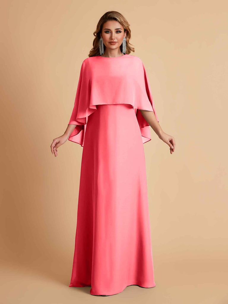 Elegant Chiffon Bat Sleeves A-line Mother of the Brides Dresses UK Online