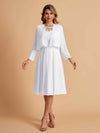 Elegant A-line Chiffon Jewel Lace Short Mother of the Brides Dresses Uk and Jacket