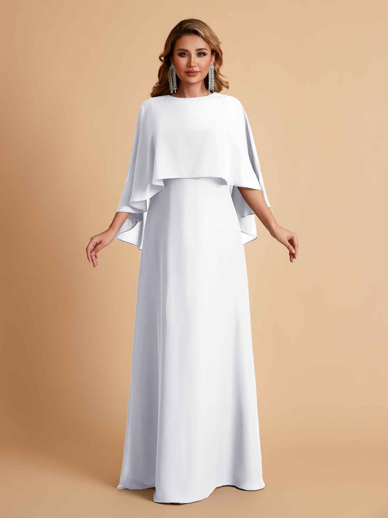 Elegant Chiffon Bat Sleeves A-line Mother of the Brides Dresses UK Online