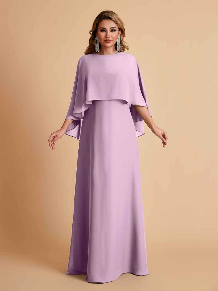 Elegant Chiffon Bat Sleeves A-line Mother of the Brides Dresses UK Online