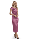 Elegant Off Shoulder Ankle-Length Ruched Sheath Mother Of The Bride Dress