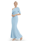 Chicsew Elegant Asymmetric Half Sleeves Mermaid Mother Of The Groom Dress