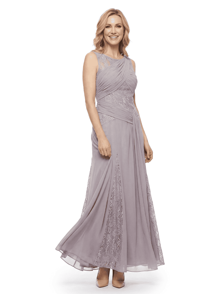 Beautiful Sleeveless Lace Chiffon Maxi Gown Chic Mother of The Bride Dresses