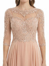Trendy Lace Applique A-line Mother of The Bride Gown With Sleeve