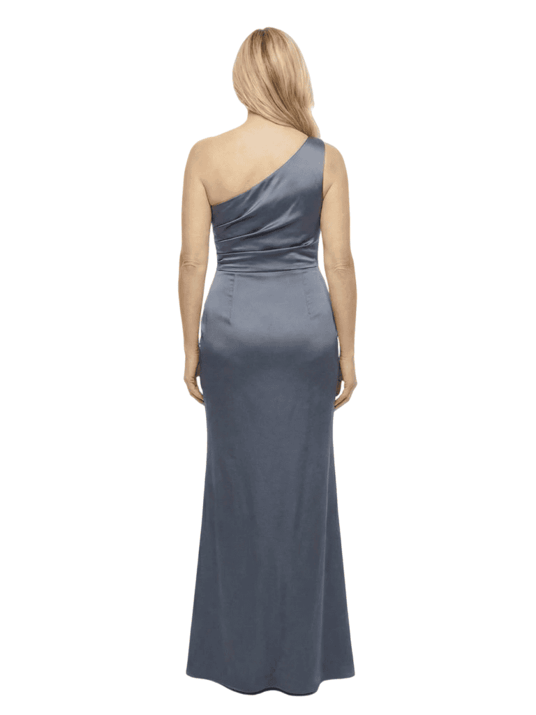 Unique One Shoulder Satin Long Mother of The Bride Dresses With Slit