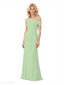 Elegant Asymmetric A-Line Ruched Chiffon Long Mother Of The Bride Groom Dresses