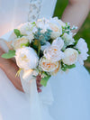 Wedding Flower For The Groom And Bride, Simulated Peony Wedding Bouquet, WF16