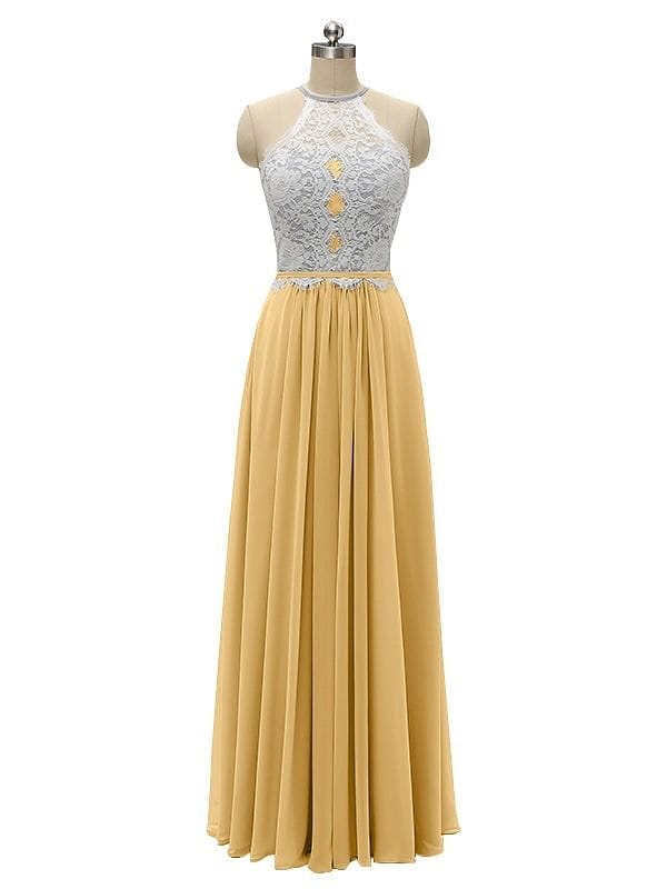 Top Lace Halter Chiffon Floor Length Bridesmaid Dresses - ChicSew.co.uk chicsewuk Top Lace Halter Chiffon Floor Length Bridesmaid Dresses - ChicSew.co.uk chicsewuk
