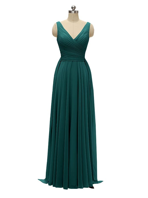 Unique A-line V Neck Chiffon Floor Length Bridesmaid Dresses - ChicSew.co.uk chicsewuk Unique A-line V Neck Chiffon Floor Length Bridesmaid Dresses - ChicSew.co.uk chicsewuk