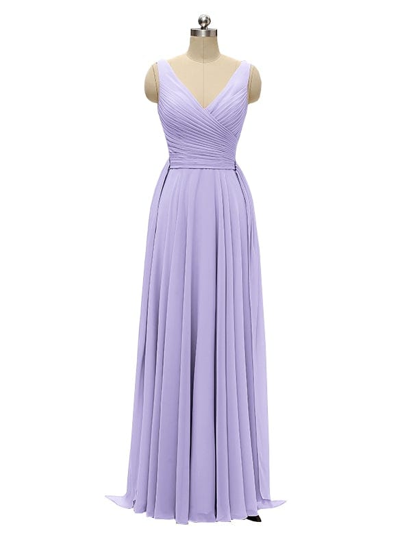 Unique A-line V Neck Chiffon Floor Length Bridesmaid Dresses - ChicSew.co.uk chicsewuk Unique A-line V Neck Chiffon Floor Length Bridesmaid Dresses - ChicSew.co.uk chicsewuk