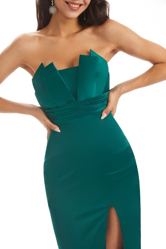 Sexy Side Slit Soft Satin African Modern Long Mermaid Prom Dresses