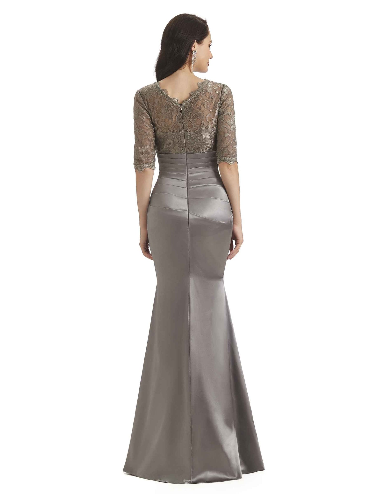 Elegant Lace Jewel Long Sleeves Mermaid Long Mother of The Bride Dresses