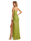 Sequin Sheath Spaghetti Strap Side slit Floor-length Long Party Prom Dresses