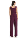 Elegant Chiffon Half Sleeves Mother of The Bride Trouser Suit