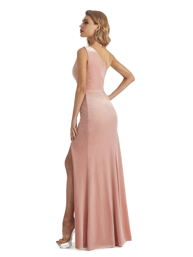 one shoulder bridesmaid dresses uk One Shoulder Satin Bridesmaid Dress