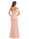 Soft Satin Sexy Side Slit One Shoulder Floor-Length Mermaid Prom Dresses Online
